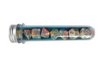 Chessex Lab Dice Festive Kaleidoscope / Blue Polydice Set